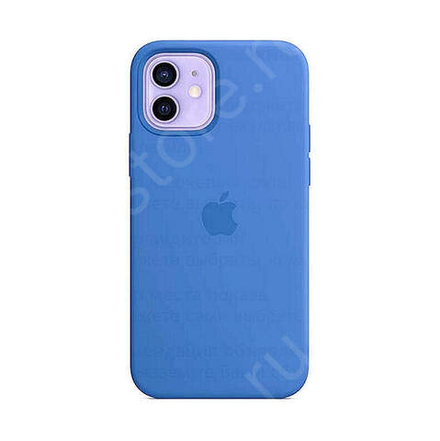 Чехол для iPhone Apple iPhone 12/12 Pro Silicone Case Light Blue