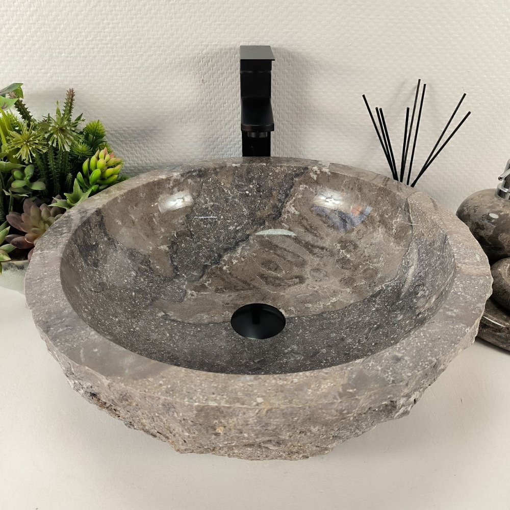 Раковина из мрамора Erozy Grey EM-64528 46*46*15 0186