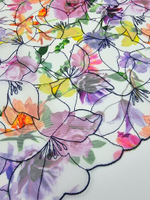 Вышивка на сетке фиолетовый/мультиколор К701 (25 см)