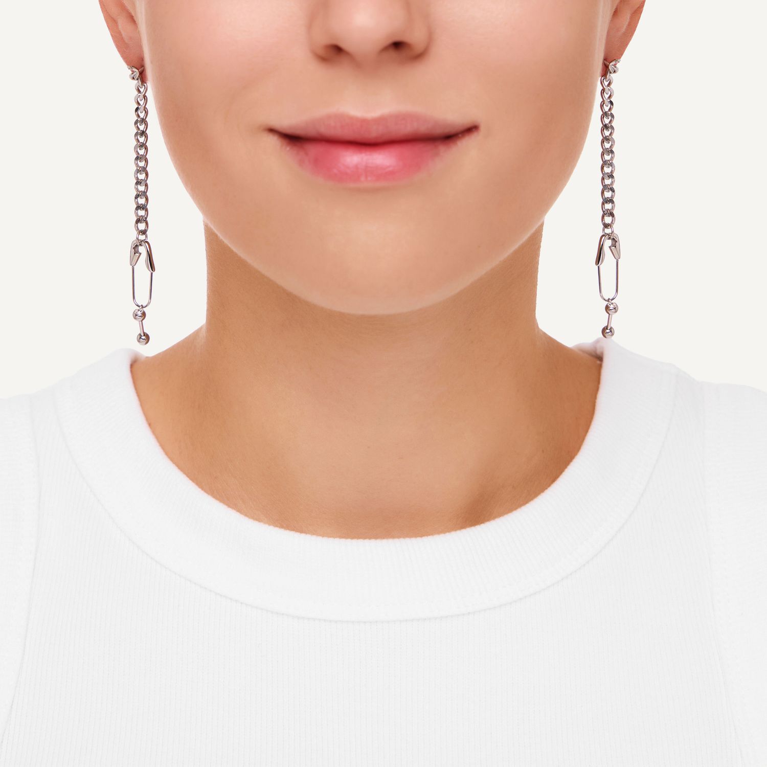 Серьги Pinned Chain Earrings