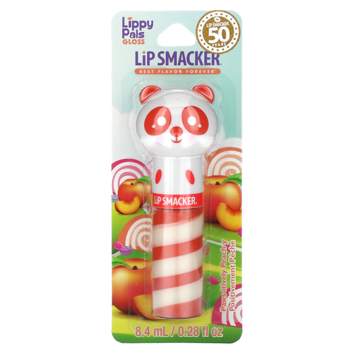 Lip Smacker, Lippy Pals Gloss, Panda, персиковый оттенок, 8,4 мл (0,28 жидк. унц.)