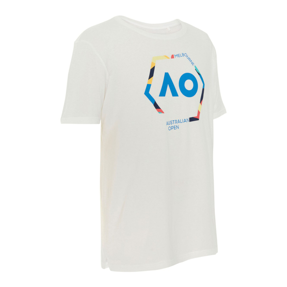 Мужское теннисное поло Australian Open Round Logo T-Shirt Men - White, Multicoloured