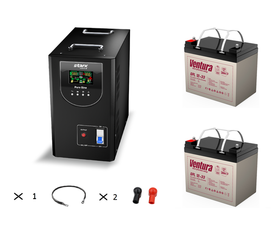 Комплект ИБП Stark Country 3000 PS + АКБ Ventura GPL 12-33 х 2шт.