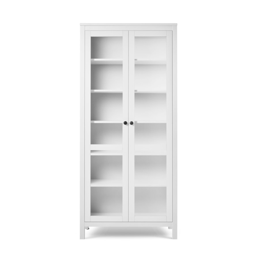 Шкаф-витрина Хемнэс Hemnes/Кымор, ст/ст 90х198х37 см, белый