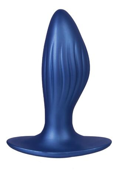 Синяя анальная пробка G Stuck Silicone Anal Plug - 12,5 см. (Цвет: синий)