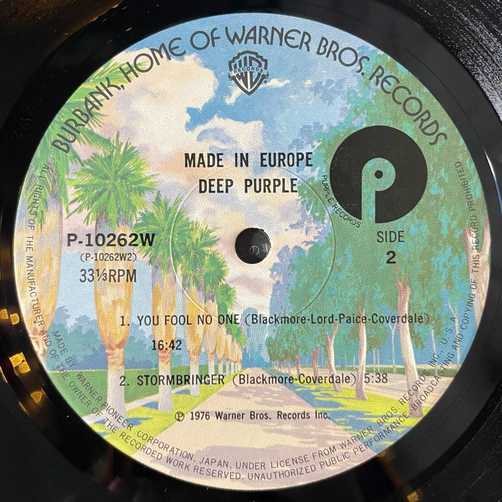 Винтажная виниловая пластинка LP Deep Purple Made In Europe (Japan 1976) (Obi) Lady Double Dealer P-10262W