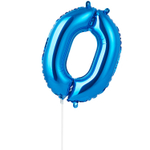 Шар фольгированный Цифра 0 40 см (Синий)