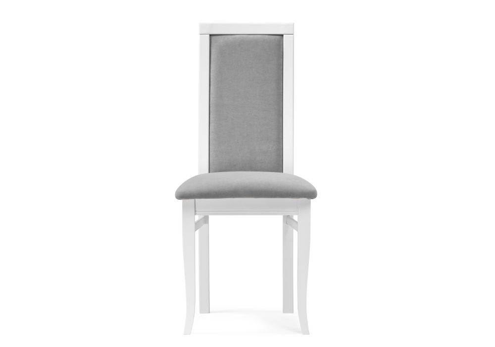 Деревянный стул Давиано серый велюр / белый