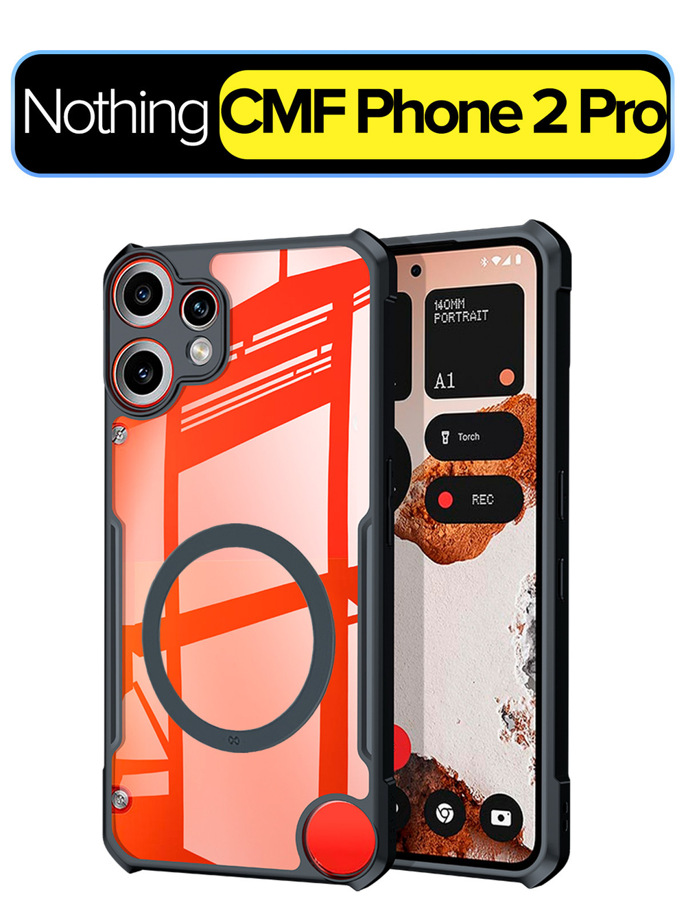 Чехол для Nothing CMF Phone 2 Pro c Магсейф противоударный с усиленными углами XUNDD