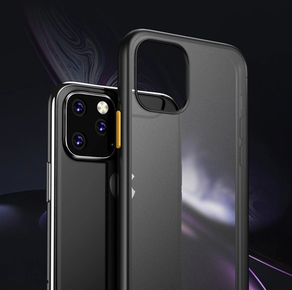 ✓ Прозрачный чехол на iPhone 11 Pro Max черные рамки с желтыми кнопками,  серии Ultra Hybrid от Caseport - купить по отличной цене 🤑 в интернет  магазине caseport в Москве и СПб