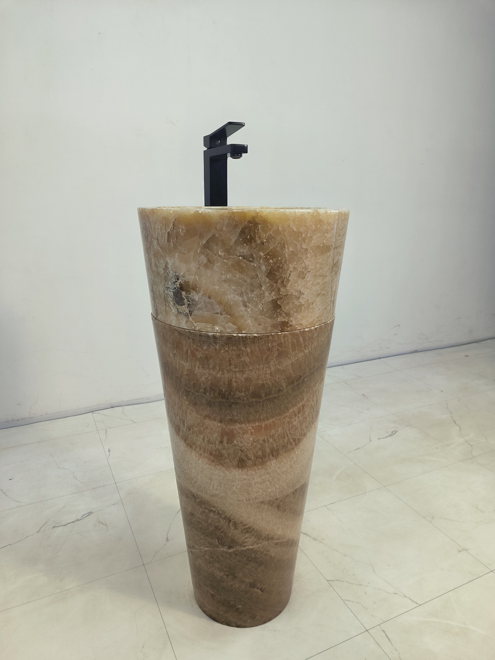 Раковина напольная из оникса Sunset ON-61348 (40*40*90)