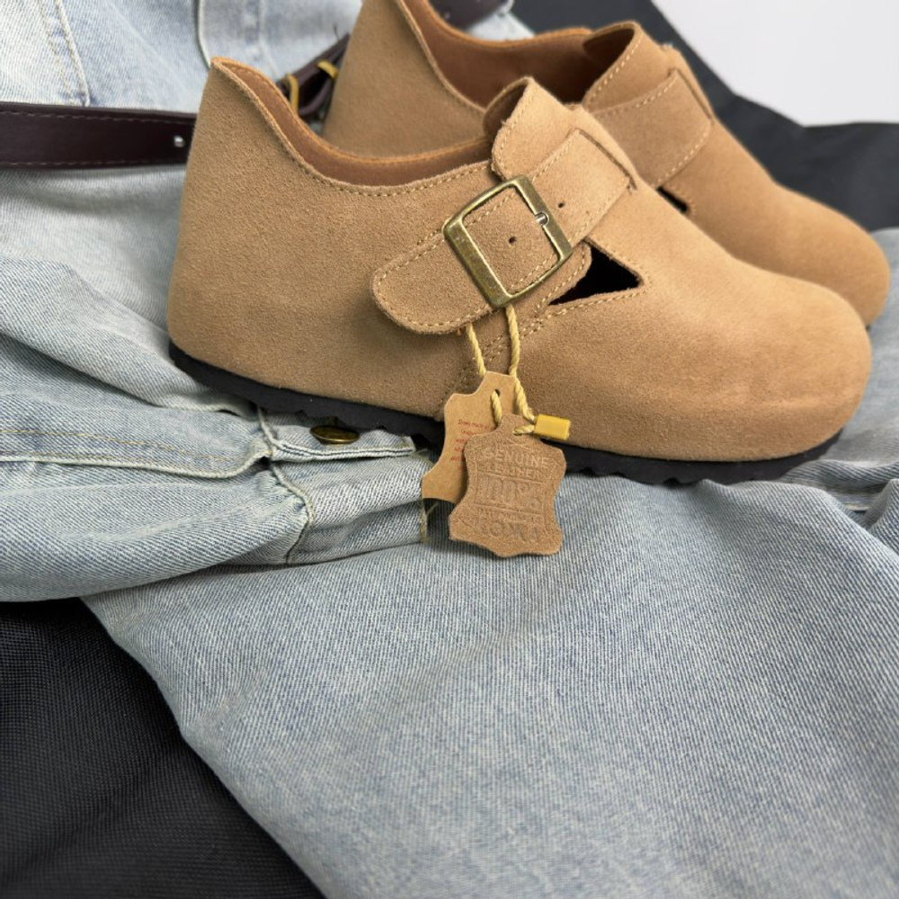 Туфли женские натуральная кожа артикул 6197-3 цвет"песочный"