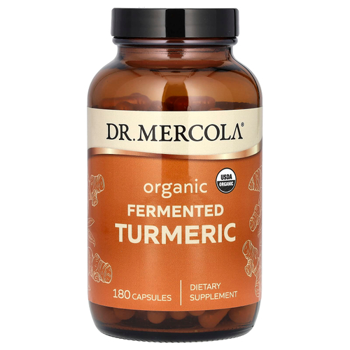 Dr. Mercola, Ферментированная куркума, 180 капсул