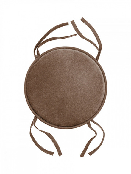 Подушка на стул DeNASTIA мемори круглая D35, 100%ПЭ, бежевый