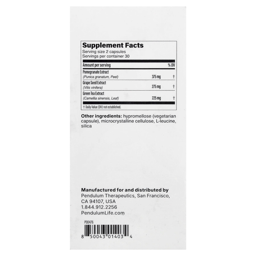 Pendulum, Polyphenol Booster, 60 капсул