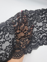 Кружево эластичное черное КС24 (21 см)