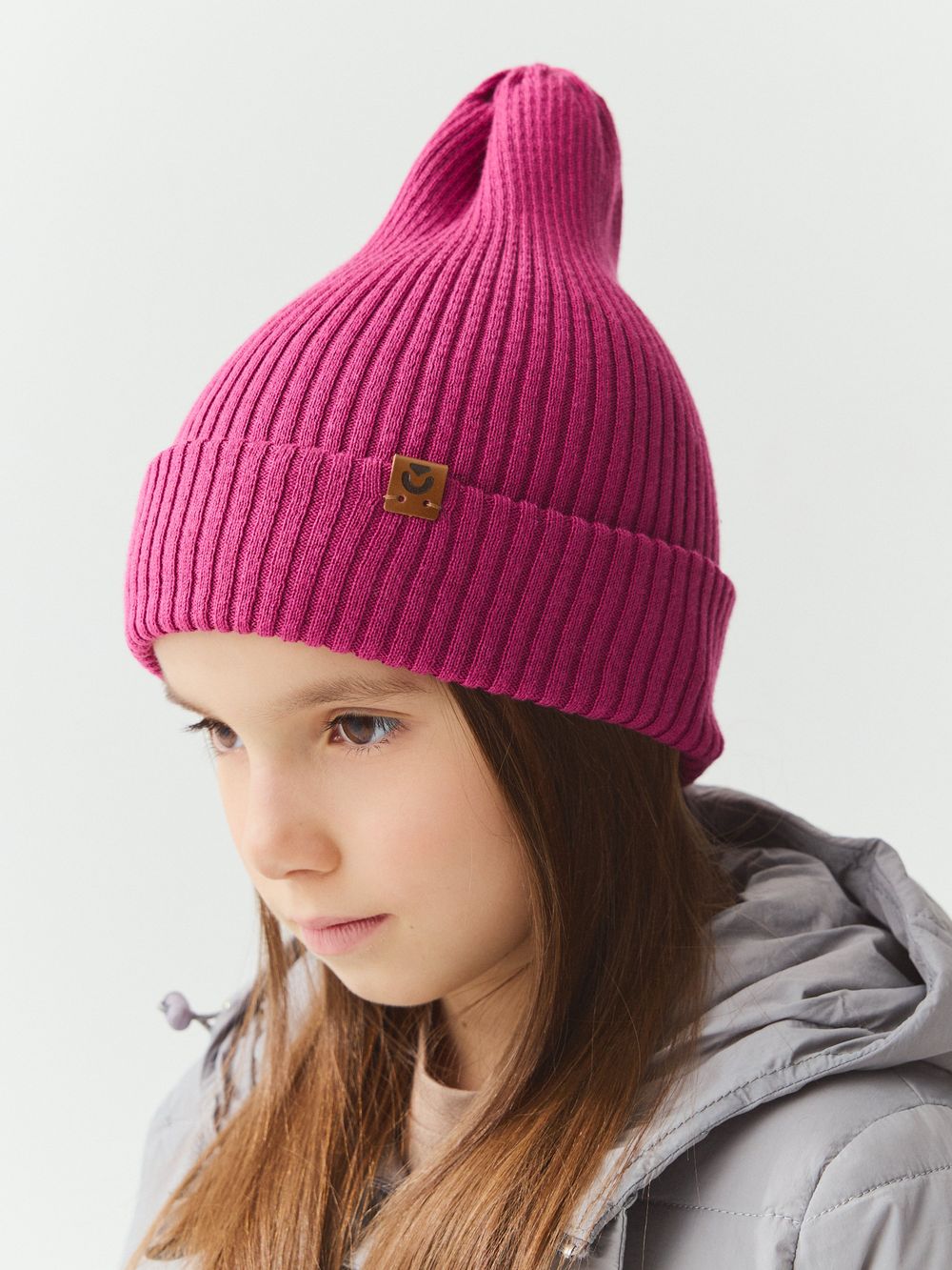 Шапка хлопковая однослойная "Брусника"