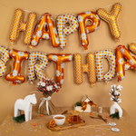 Фольгированная мини-надпись «Happy Birthday. Ромашки», 260 см