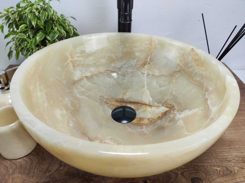 Раковина из оникса Bowl Yellow Premium BO-60910 45*45*17