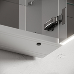 Зеркальный шкаф для ванной комнаты из алюминия Sancos Evoke 900x700х136 мм с LED подсветкой, арт. SC8090