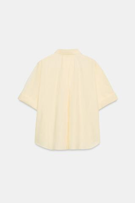 ZARA РУБАШКА ОВЕРСАЙЗ ИЗ ПОПЛИНА В ПОЛОСКУ, С ПРИНТОМ