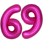Шар фольгированный Цифра 9 101 см (Фуксия)