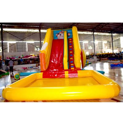 Надувной батут с бассейном «Мартышка» без подкачки, герметичный, 10*4*5 м