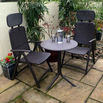 Стол пластиковый обеденный Step + Step Mini цвет кофе Nardi Италия