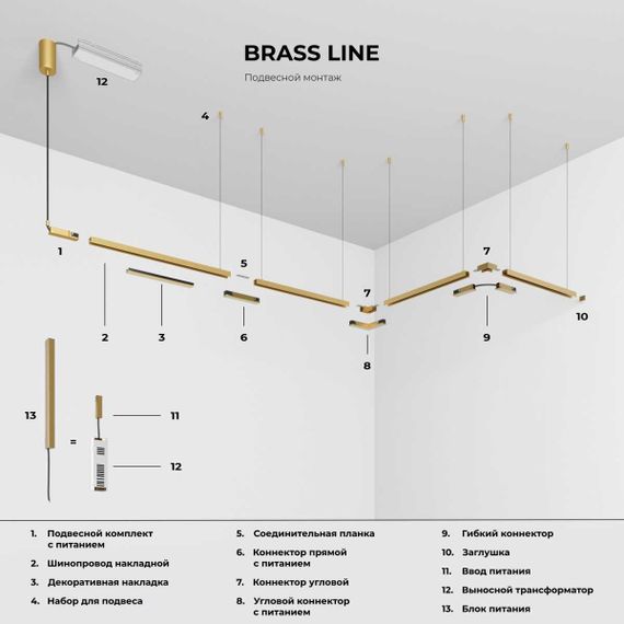 Трековый светодиодный светильник Elektrostandard Brass Line 85525/01 a069633
