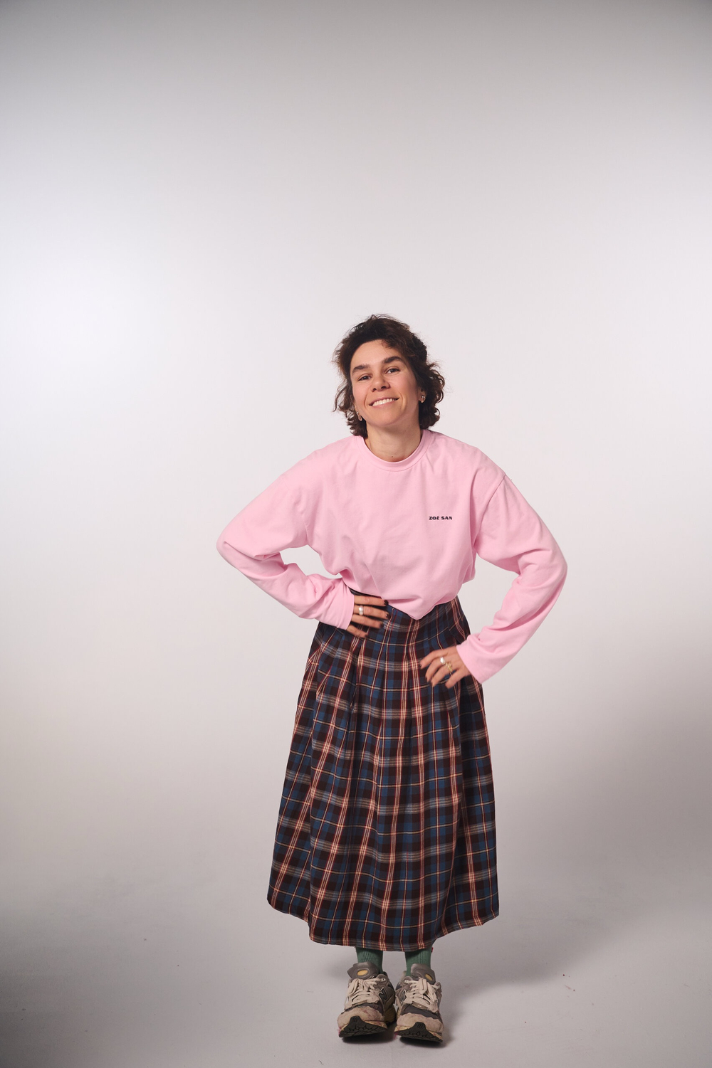 Юбка-колокол из фланели в шотландскую клетку