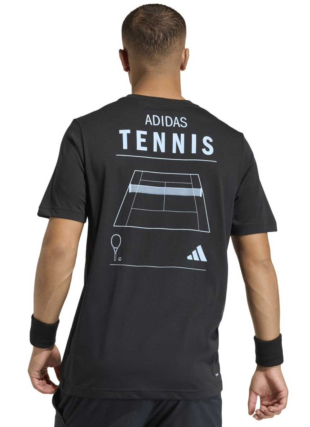 Мужская теннисная футболка Adidas Category Graphic - black