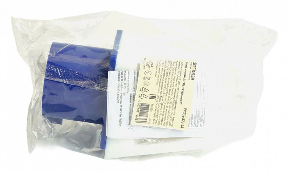 Вилка угловая 2P+PE Stekker ST 49445