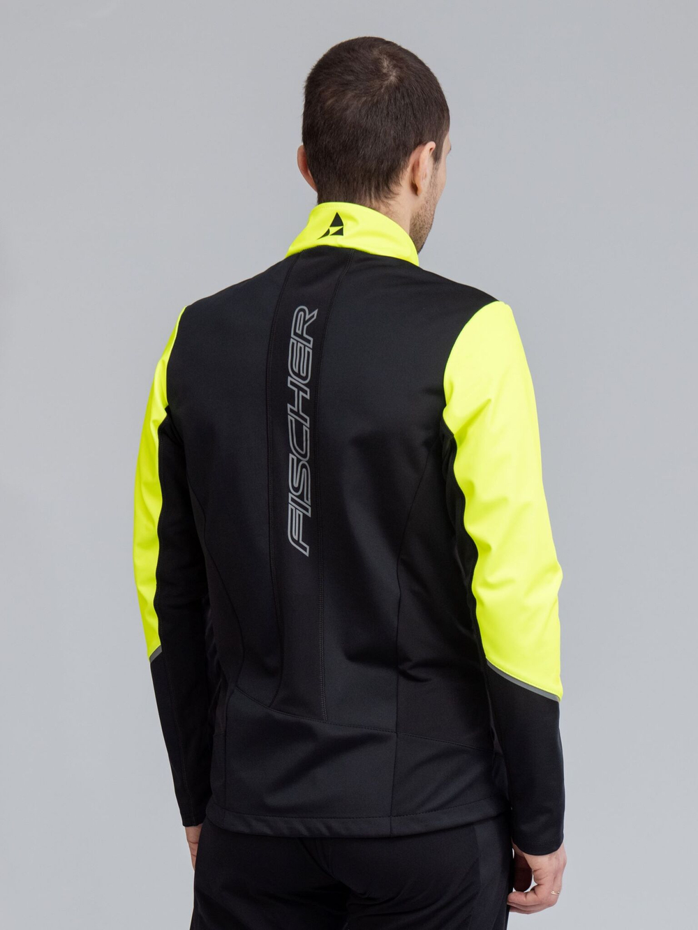 Мужская куртка FISCHER Softshell Light, черно-лим. GR8207-103