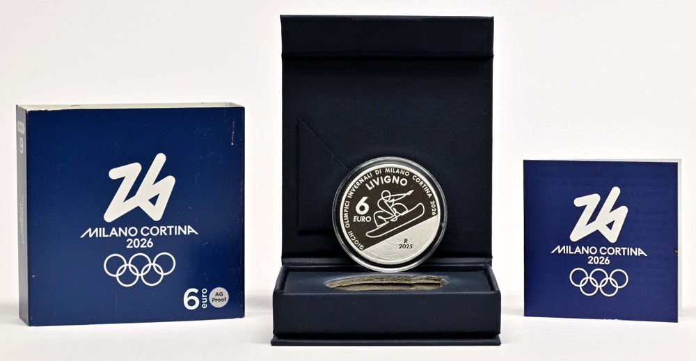 ИТАЛИЯ, 2025, 6 ЕВРО [СЕРЕБРО]