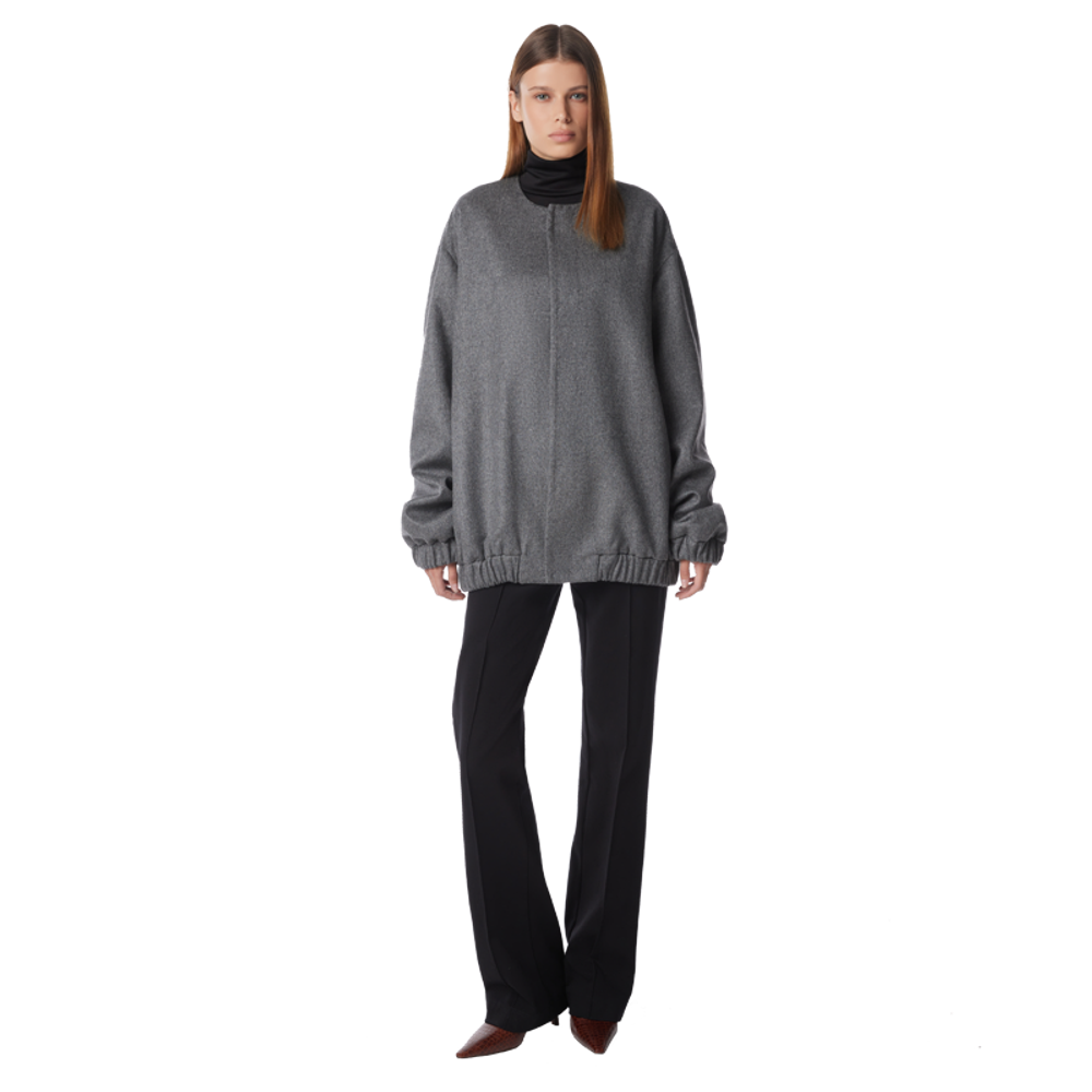 Бомбер из кашемира с подкладкой из шелка