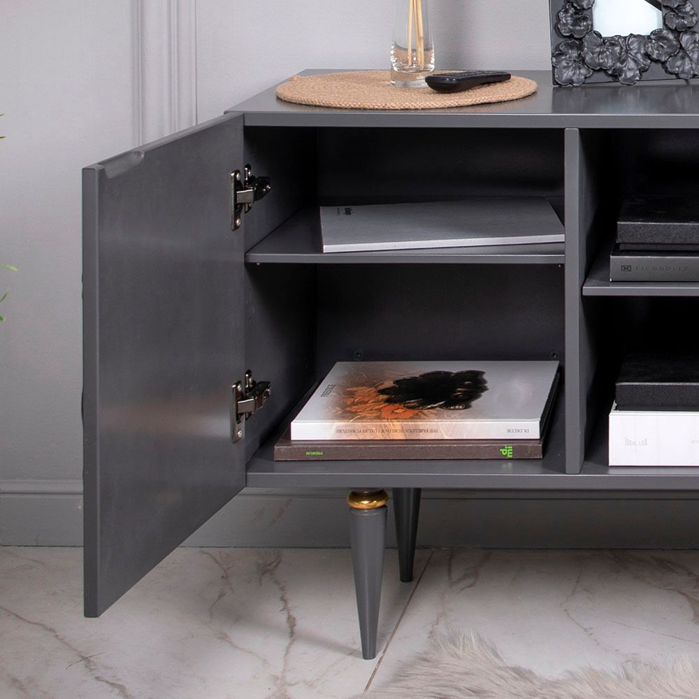 Тумба под ТВ Тропик 155см Классик Серый Голд