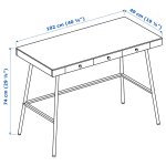 Письменный стол с ящиками - IKEA LILLÅSEN/LILLASEN, 102х49 см, бамбук, ЛИЛЛОСЕН ИКЕА