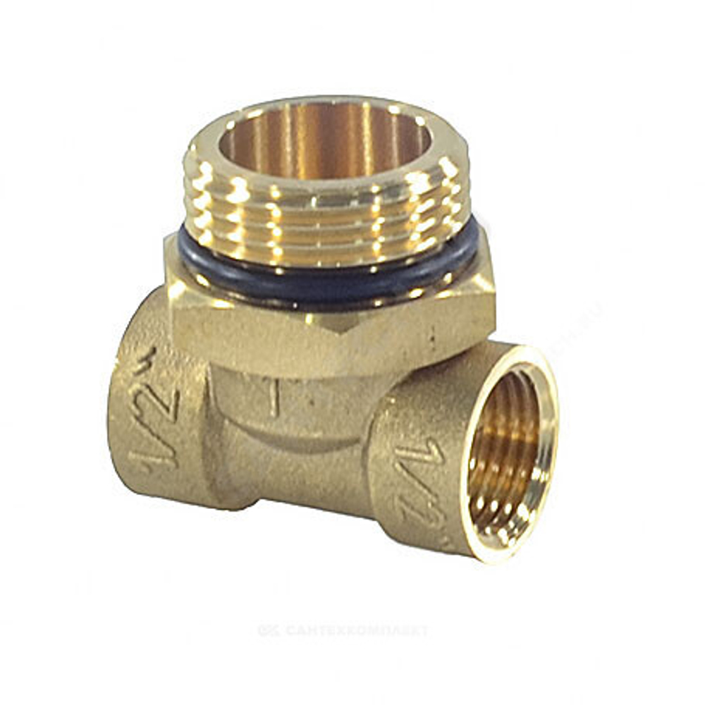 Тройник коллекторный латунь 1"х1/2"х1/2" Апогей 340001