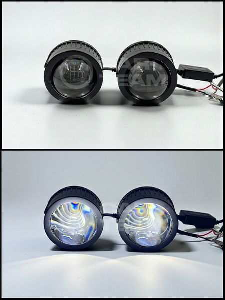 Противотуманные фары (ПТФ) "ZMB" лазерные с Bi-LED модулем на ВАЗ 2108, 2109, 21099 с кронштейном