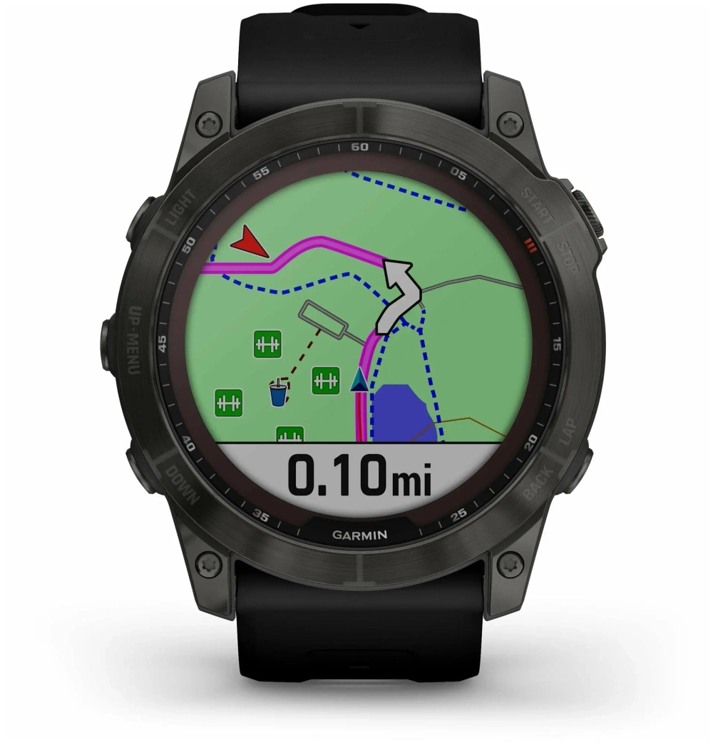 Умные часы Garmin Fenix 7X Sapphire Solar, титановый серый