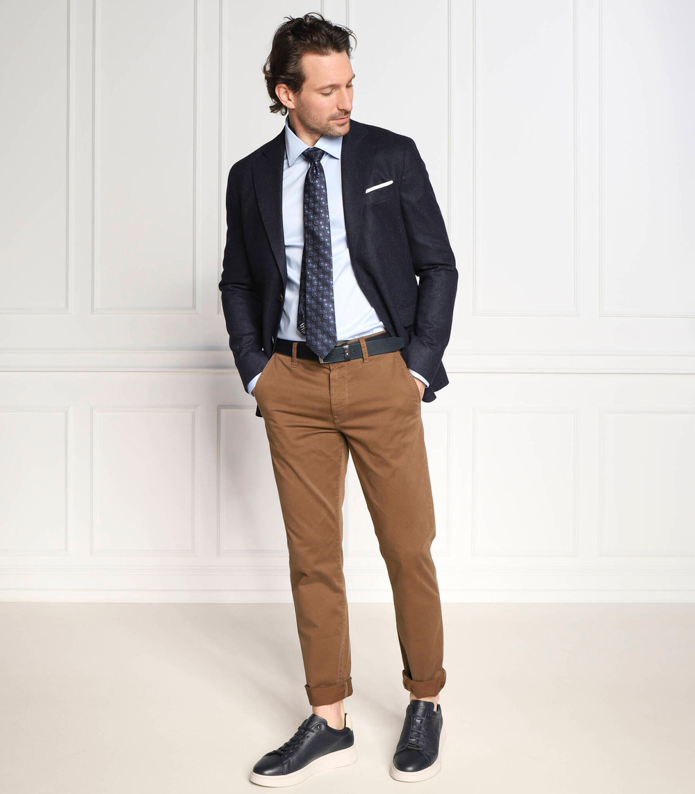 рубашка h-hank-kent-c1-214 BOSS BLACK - голубой(50479922)