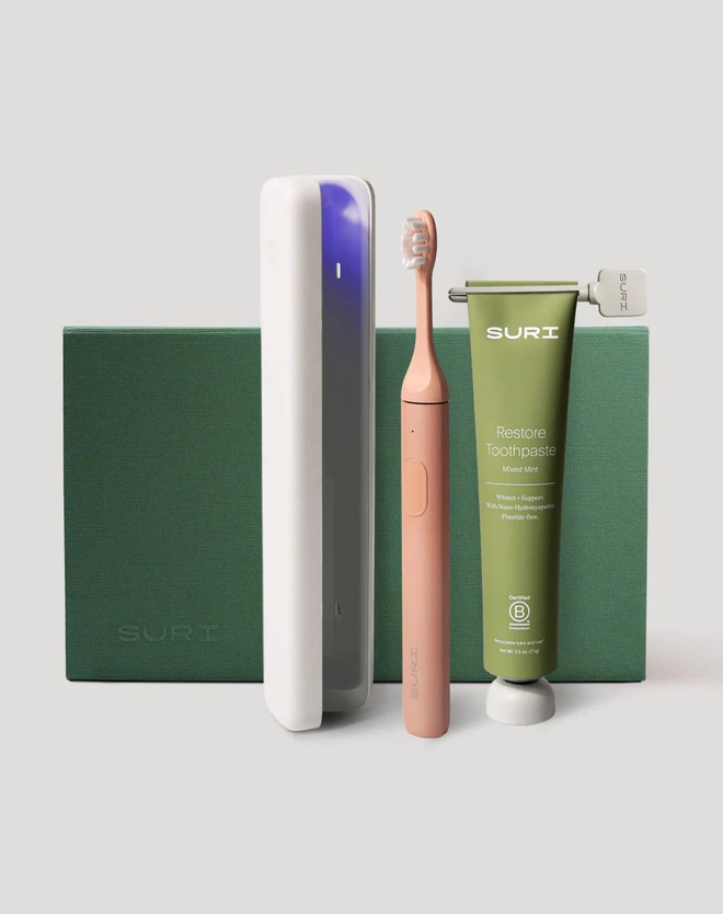 Suri Набор с электрической зубной щеткой Gift Set 2.0, сине-зеленый