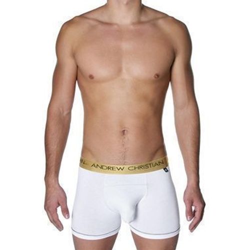 Мужские трусы боксеры белые Andrew Christian Infinity Boxer White  AC26