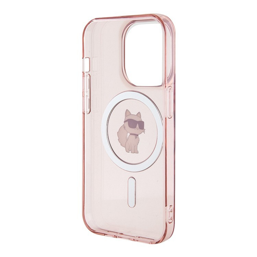 Чехол Karl Lagerfeld PC/TPU NFT Choupette Hard Translucent для iPhone 15 Pro Pink (Розовый)