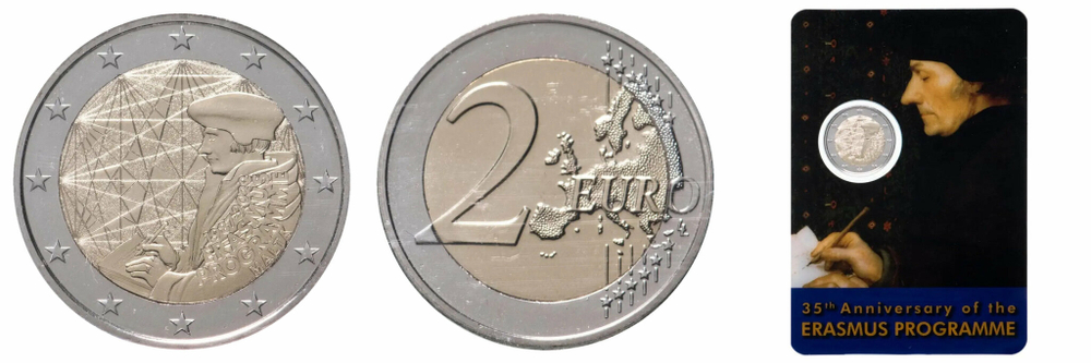 Мальта 2 евро 2022 35 лет программе Эразмус UNC