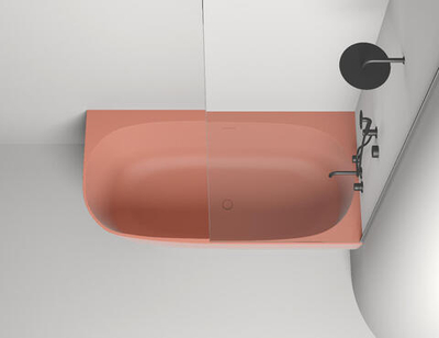 Ванна пристенная угловая матовая 170x85 SALINI Sofia Corner R окраска по RAL 102524MRF