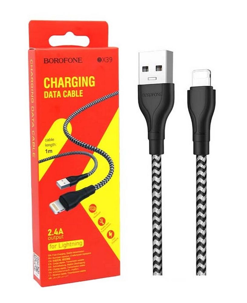 Кабель USB - Lightning BOROFONE BX39 (черный) 1м