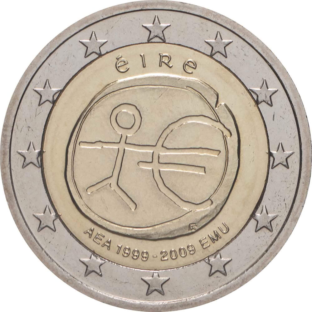 ИРЛАНДИЯ, 2009, 2 ЕВРО [БИМЕТАЛЛ] [UNC]