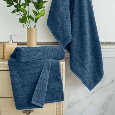 Полотенце Verossa МХ50 70/140 Milano Темно-лазурный /бордюр V 08