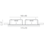 012626 Рамка (светильник) PVC д/LED-модулей 941хх и LED-ламп D50мм SINGO 2X QUAD БЕЛЫЙ